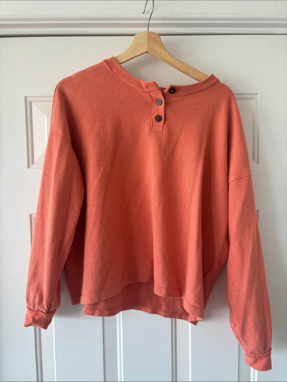 Madewell Coral Crewneck Knit Pullover